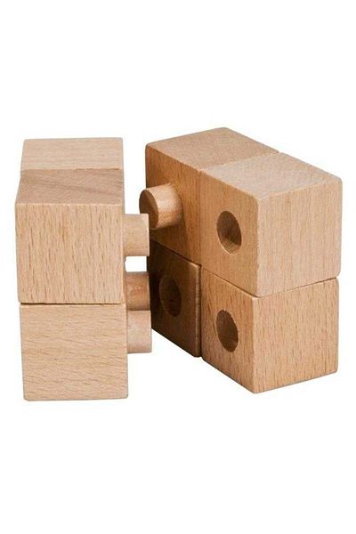 Fridolin Joc de logică IQ din lemn Opt cuburi
