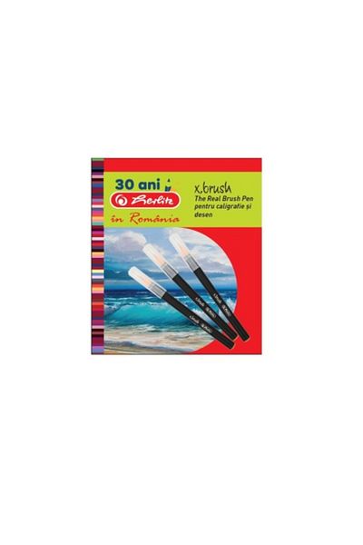 Herlitz X.brush Brush-Tip Markers, Assorted Colors, Material Plastic, Set of 6 and 1 Empty