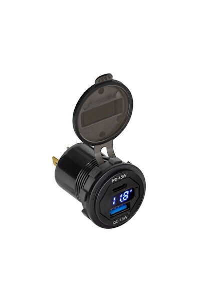 Peiying Încărcător auto Peiying, USB/USB Tip C, Încărcare rapidă, 63W, Negru