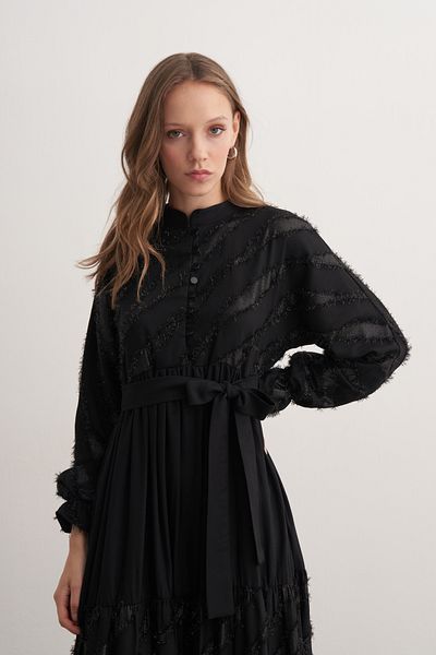 FUSHYA Glitter Detailed Dress