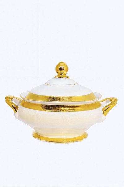 JEREMY Gold Porcelain Soup Pot 32cm