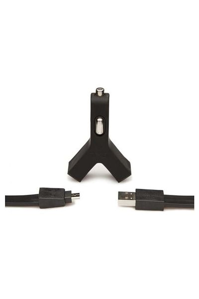 TYLT Încărcător auto Duo Y-Charge microUSB, 2xUSB, Negru