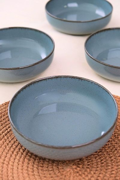 Kütahya Porselen Moderna Bowl Blue 4 Pieces 15cm Mod15Kss4730P01