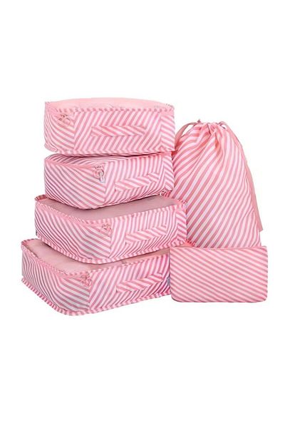 Generic 6-piece Striped Foldable Storage Bag Set