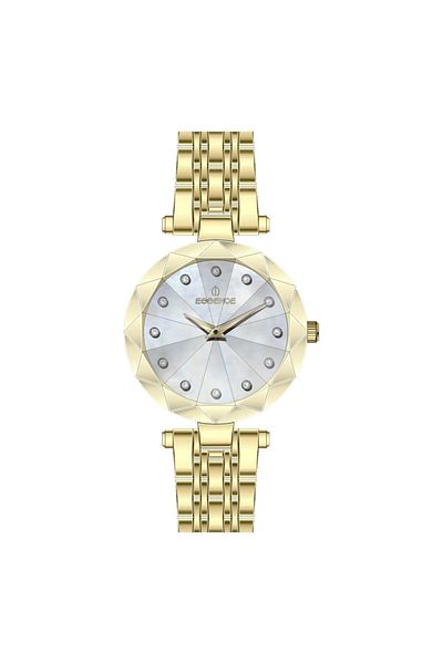 Essence Es6921Fe.120 Steel Case Steel Cord 5 Atm Waterproofness Gold Color Women Wristwatch