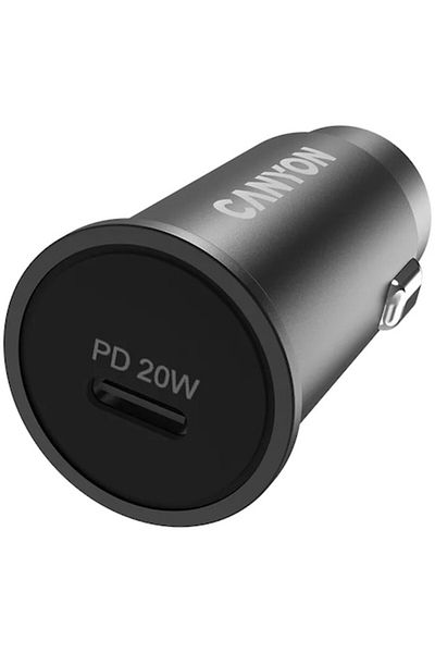 CANYON Încărcător auto Canyon, C-20 PD 20W USB-C, Negru