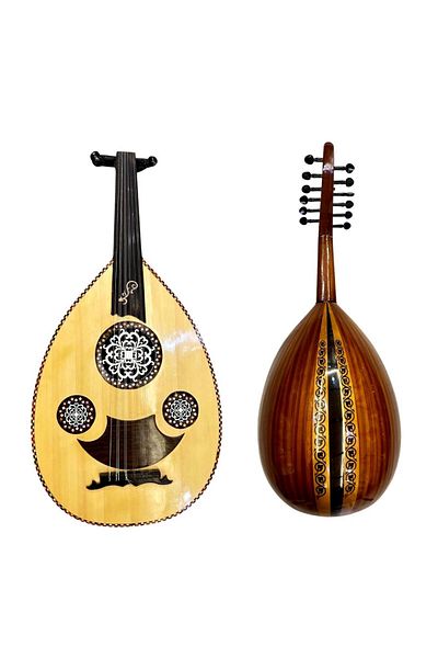 KARAZ MUSIC Lux musical oud, musky face, beech back, sprayed ebony fingers