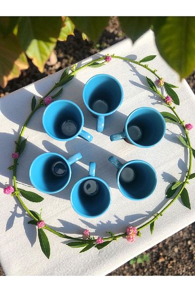 CEYHAN Mchome Karemika Ceramic Mug 6 Pieces