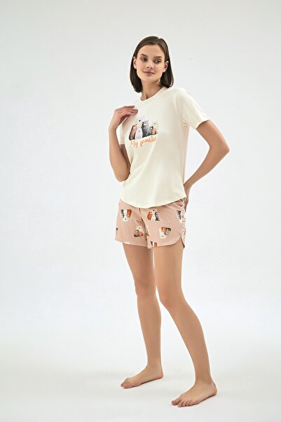 Sevim 17005 ЖІНОЧИЙ ШОРТІВИЙ КОМПЛЕКТ З ПРИНТОМ