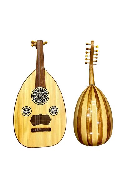 KARAZ MUSIC Semi-luxury musical oud, Saber's wealth, Mosky face, mahogany mirrors, beech bowl, olive fingers