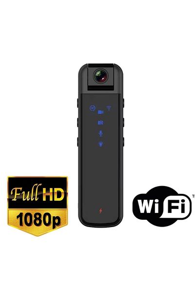 AMYMAT Mini cameră de supraveghere portabilă CS05 cu clip, înregistrare Full HD 1080P, cameră video WiFi, corp