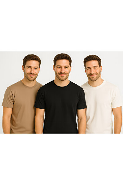 UOMO PARK Комплект от 3 мъжки бански Relax Fit Basic (100% памук) за комфорт ...