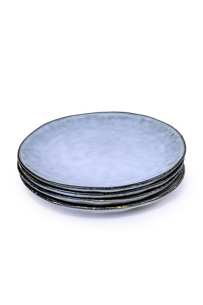 Cuisine Art Alura Stoneware Side Plate - 20cm, Blue (Set of 4)