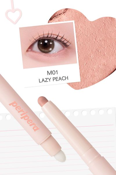 PERIPERA Easily Applied Pen Without Clumping Far Mood in Shade Eye Stick (M01 Lazy Peach)