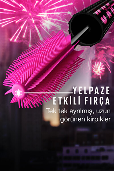 Maybelline New York Kirpiklere 24 Saate Kalıcı Uzunluk ve Hacim Veren Black Maskara Lash Sensational