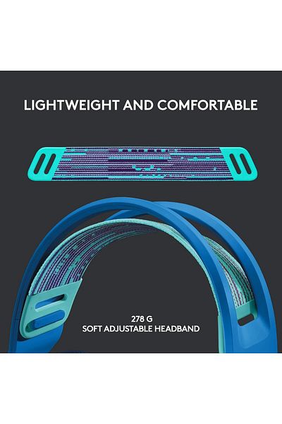 Logitech G Logitech G733 LIGHTSPEED Wireless Gaming Headset with suspension headband, LIGHTSYNC RGB, Blue VO!CE