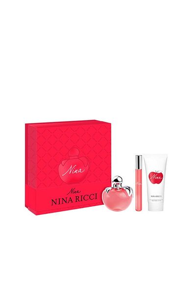 Nina Ricci , Nina Gift Set for Women-Eau de Toilette 80 ml+10 ml + Perfumed Body Lotion 75 ml