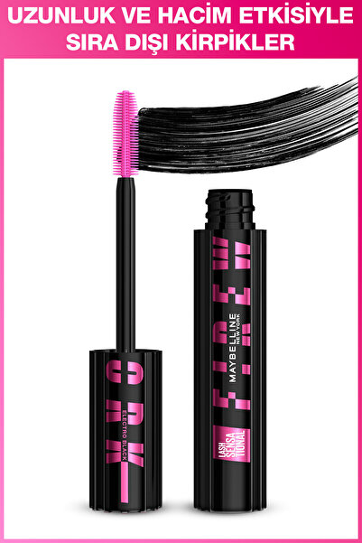 Maybelline New York Kirpiklere 24 Saate Kalıcı Uzunluk ve Hacim Veren Black Maskara Lash Sensational