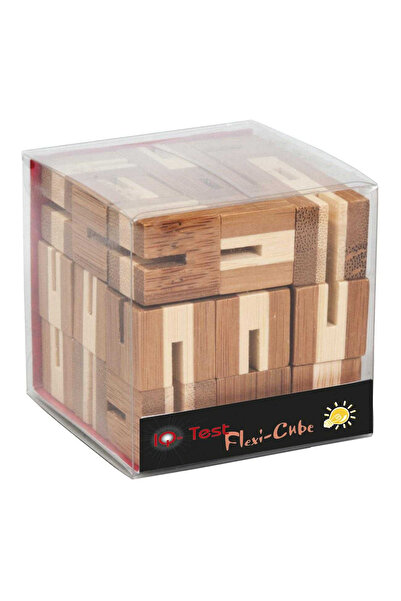Fridolin Joc de logică cu puzzle 3D din bambus Flexi-cube