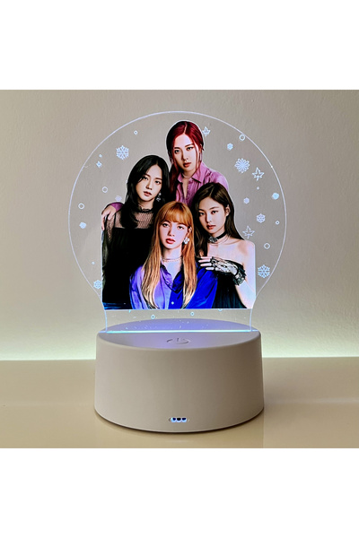 ILUMISHOP LED Night Light, BlackPink, 16 Colors, with Remote Control, USB Power or 3 AA Batteries