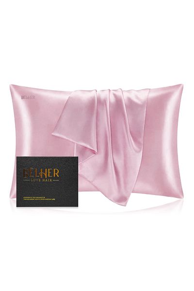 BELHER Pink Mulberry Silk Pillowcase