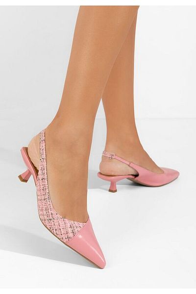 B T Shoes Danila pink slingback shoes
