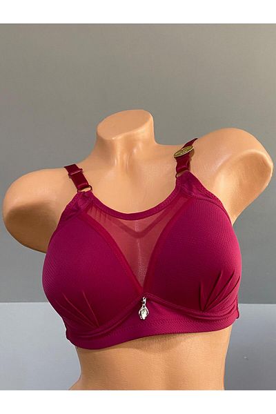 Pardon Balenli Tulle Detail Fixed Strap Bra 812