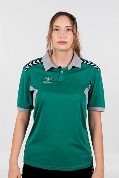 hummel Αυθεντικό μπλουζάκι κάμπινγκ Polo Neck Πράσινο