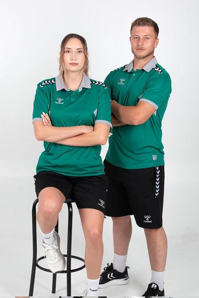 hummel Αυθεντικό μπλουζάκι κάμπινγκ Polo Neck Πράσινο