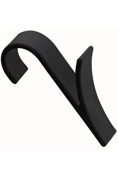 Aptel Set of 2 bathroom hooks, plastic, black, 10x6x2.5cm
