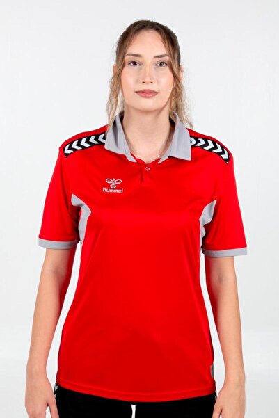 hummel Αυθεντικό μπλουζάκι κάμπινγκ Polo Neck κόκκινο