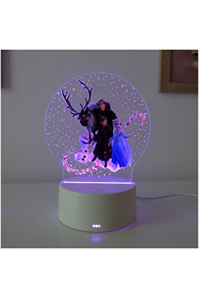 ILUMISHOP LED Night Light, Frozen, 7 Colors, USB Powered or 3 AA Batteries