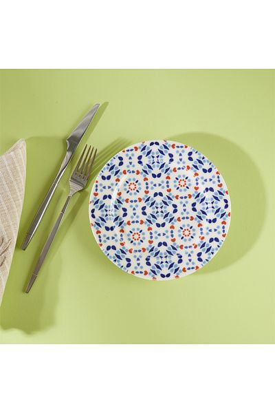 Aryıldız Blue Pasta Plate 6 Pieces 19 cm