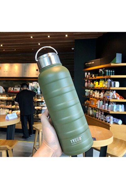 Evistro Stainless Steel Thermos Water Bottle 360ml Vacuum Lid Green Imported ...