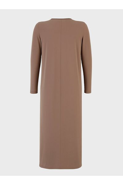 ALİA Πλεκτό φόρεμα Hijab Plus Size Crew Neck - Latte -