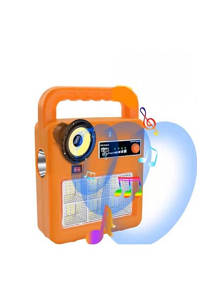 SAndowi Kit solar portabil-Lanterna, difuzor, port de iesire USB portocaliu