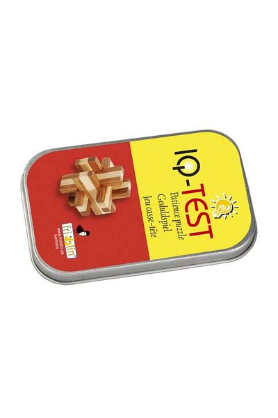 Fridolin Joc de logică IQ din lemn de bambus în cutie metalică-6