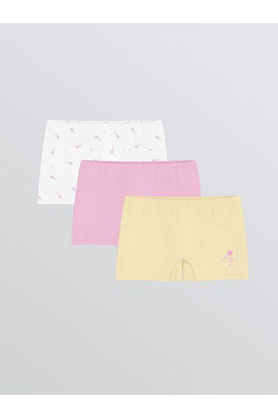 LC Waikiki New Season Printed Girls Boxer 3-Piece - S5Mm68Z4