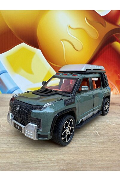 scntoys 1:24 BYD Yangwang U8 نموذج سيارة مصبوب بأبواب قابلة للفتح مع صوت وضوء BYD نموذج سيارة