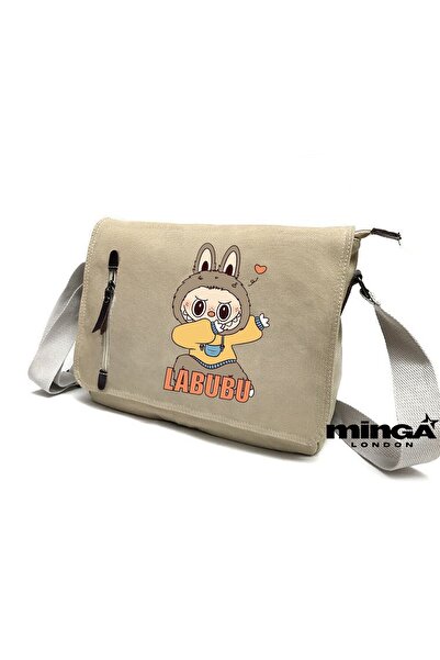 Minga London Beige Labubu Karate Printed for Postman School, Course, Tutoring...