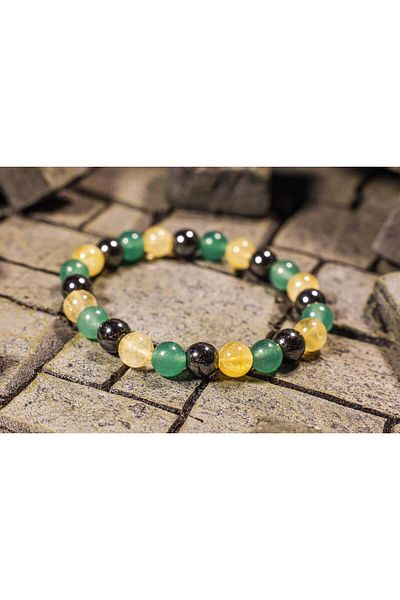 Perlavita Evil Eye Bracelet Triple Power Bracelet (Aventurine, Citrine, Hematite)