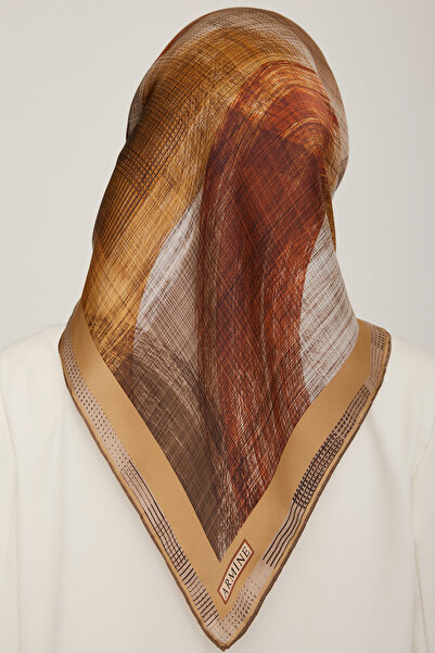 Armine Silk Scarf 8830D (Twi̇ll) (Nostalji̇)-04