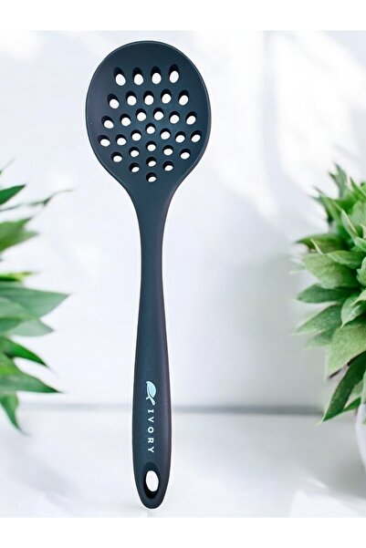 Multiamo Heat Resistant Silicone Colander Ladle Spatula Spoon Set (30-28-22-20 cm) 7 Pieces