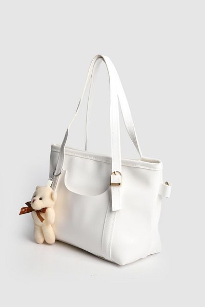 La La'Graccio Paris Lagraccio Paris Women's Teddy Bear Handbag and Strap Bag White