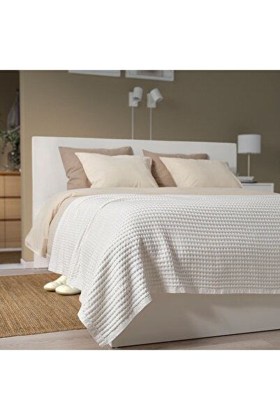 IKEA cuvertură de pat, albă, 230x250 cm