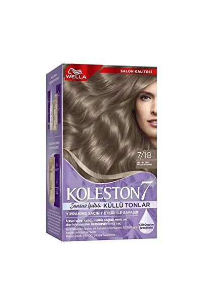 wella koleston KİT SAÇ BOYASI & NO: 7/18 NEMESIS ORTA KÜLLÜ İNCİ KUMRAL