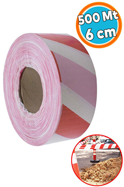 NZB Emniyet Şeridi İkaz Uyarı Uyarıcı Bandı 500 Metre Bant En 6 cm İnşaat Kaz...