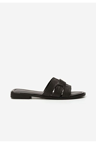B T Shoes Black Pilara flat slippers