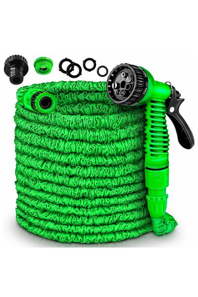 Blasko Extendable Garden Hose Spray Gun, 7 Jet Types, 50m