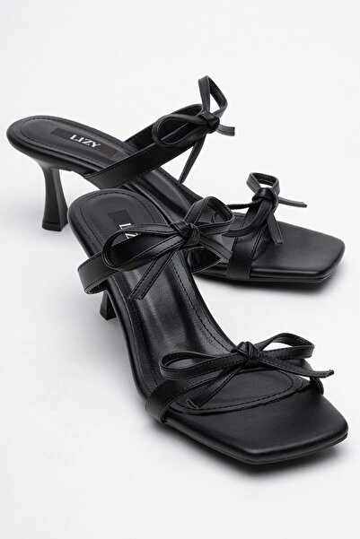 Lizy Shoes Siyah - Fiyonk Detaylı Kadın Terlik